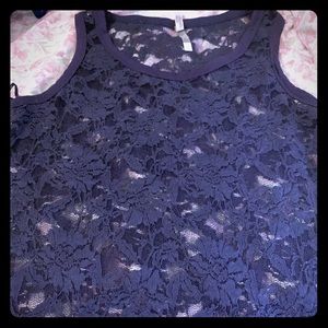 Charlotte Russe lace tank top